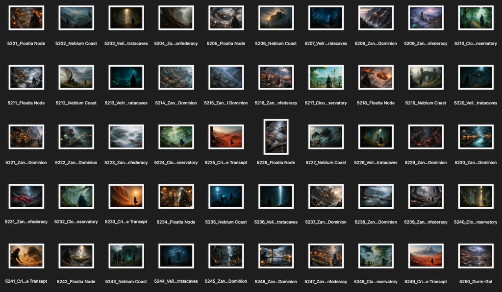 No.5201-5300: Concept art style illustration collection