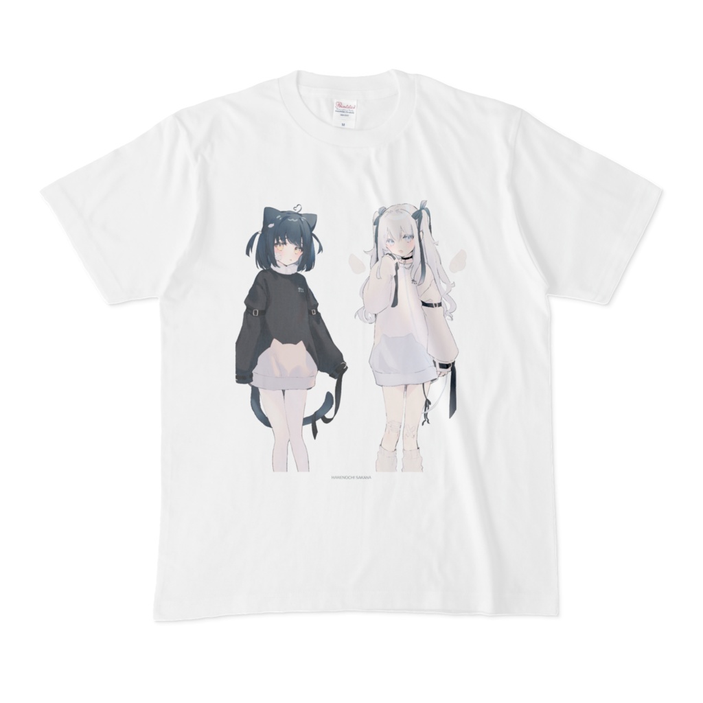 黒猫&天使ちゃんTシャツ