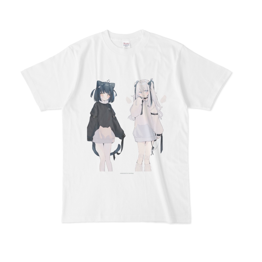 黒猫&天使ちゃんTシャツ