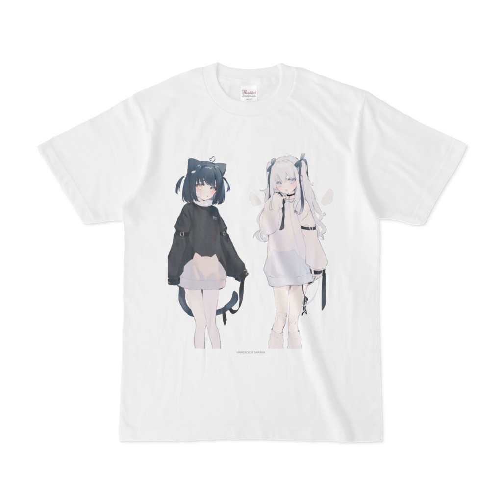 黒猫&天使ちゃんTシャツ