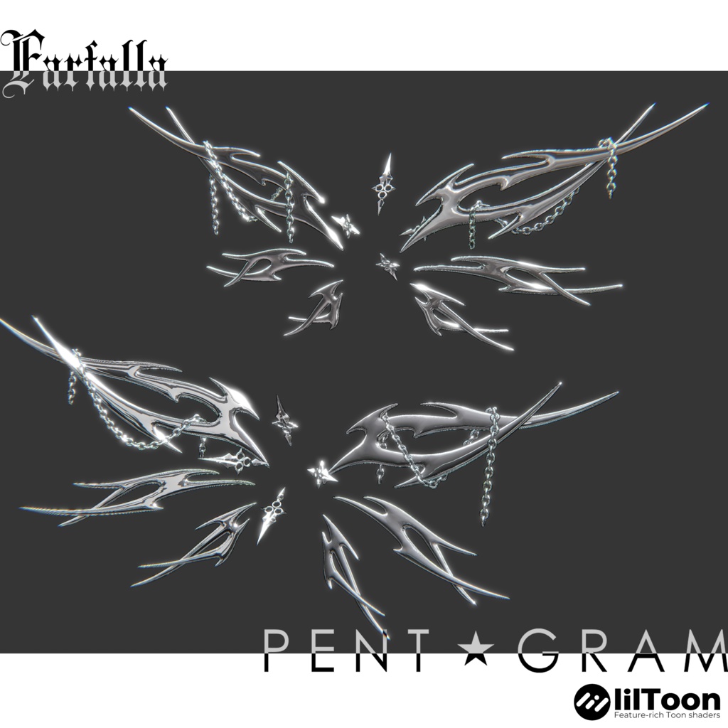 【Farfalla】 2種類のシルバー羽