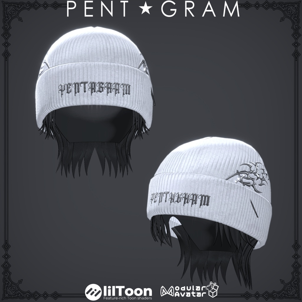 Cap&Knit hat(髪型付き)