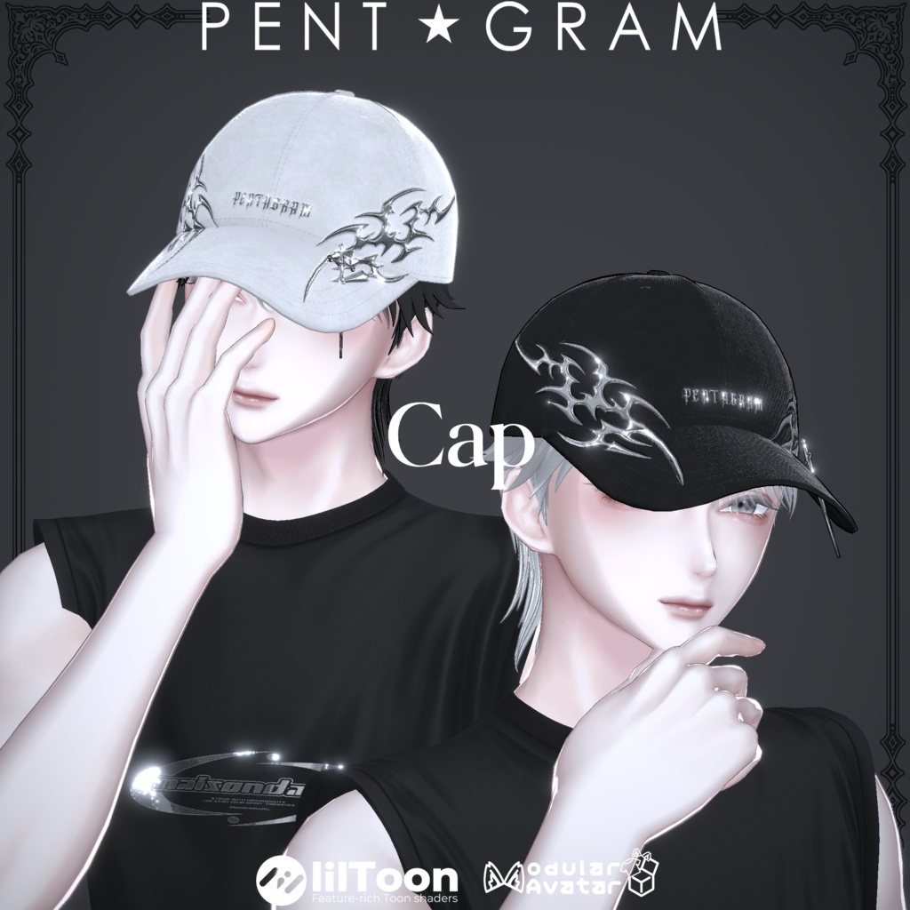Cap&Knit hat(髪型付き)