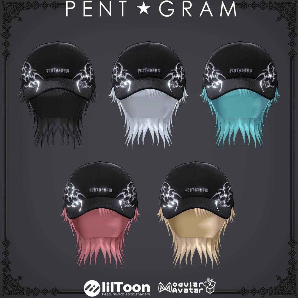 Cap&Knit hat(髪型付き)