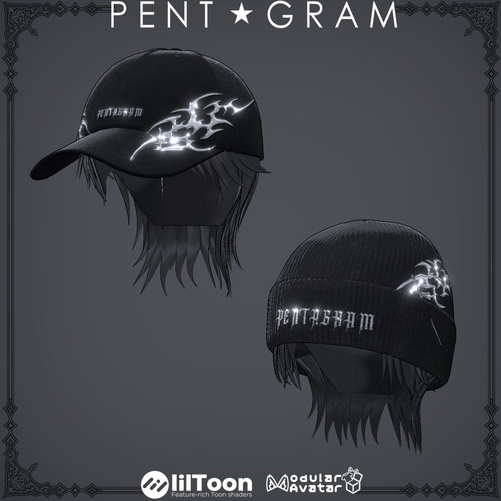 Cap&Knit hat(髪型付き)