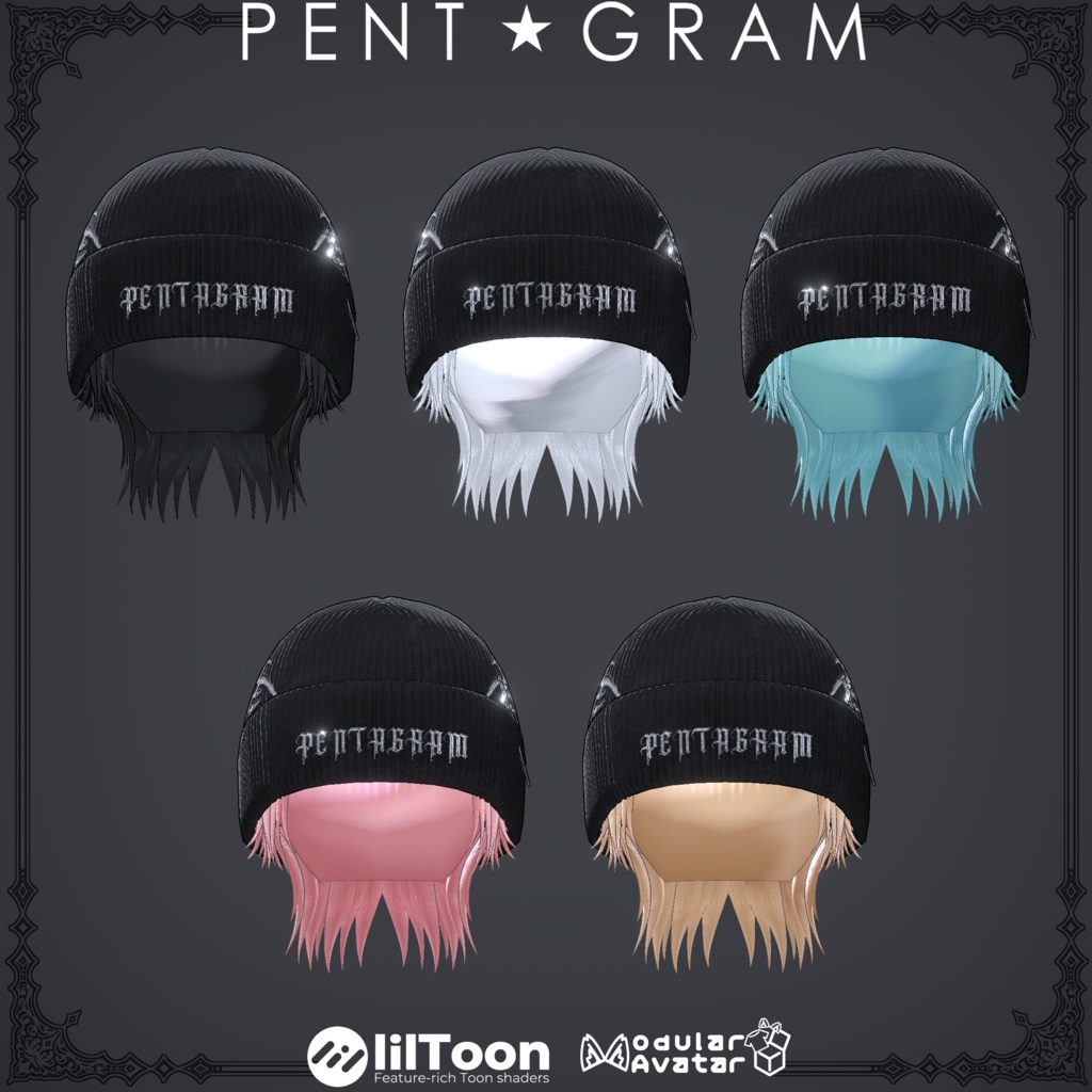 Cap&Knit hat(髪型付き)