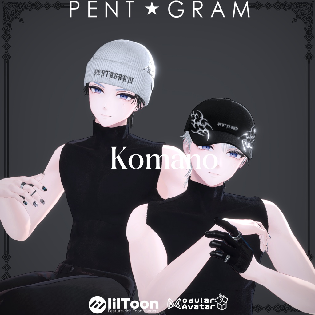 Cap&Knit hat(髪型付き)