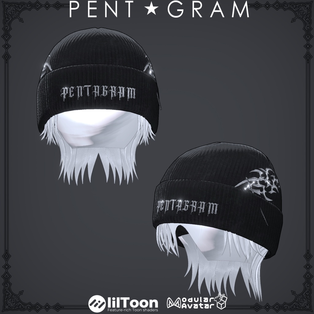 Cap&Knit hat(髪型付き)