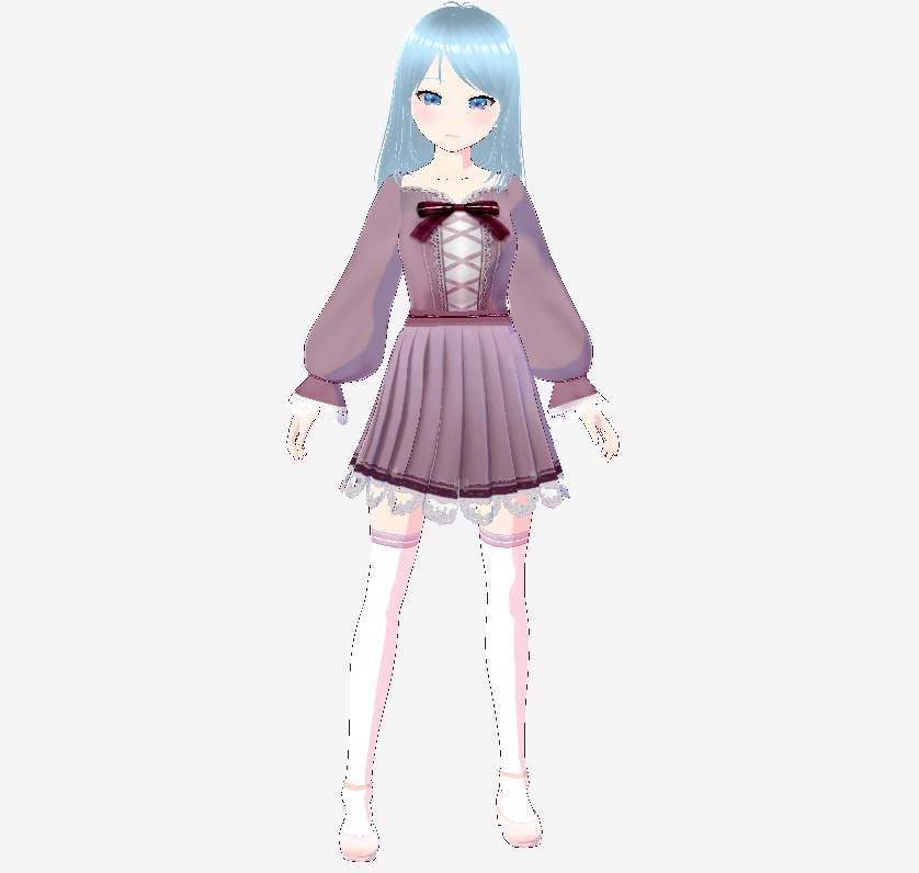 【3色セット】レースアップリボンワンピース【XWear対応】