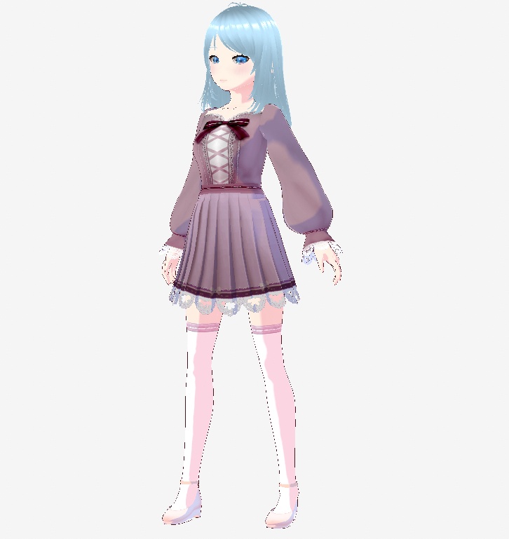 【3色セット】レースアップリボンワンピース【XWear対応】