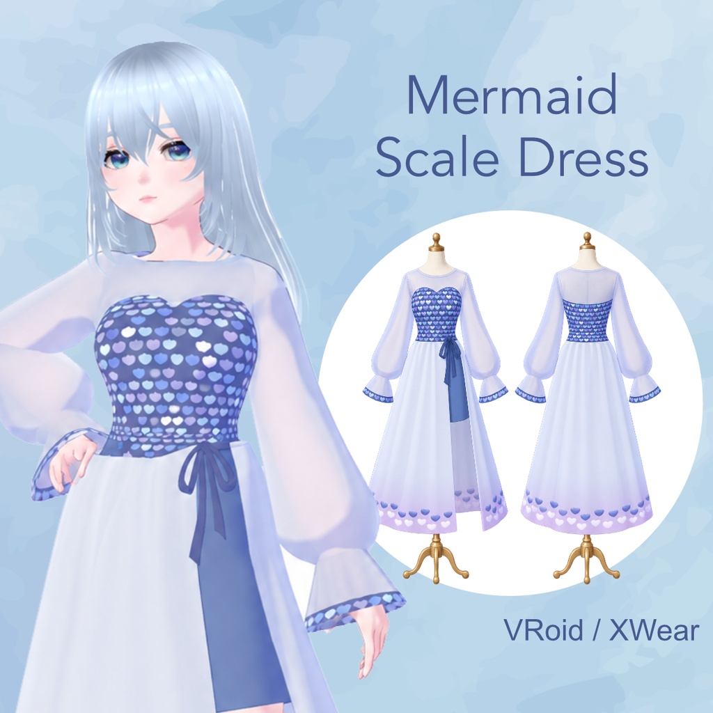 Mermaid Scale Dress|マーメイドスケールドレス【VRoid・XWear対応】