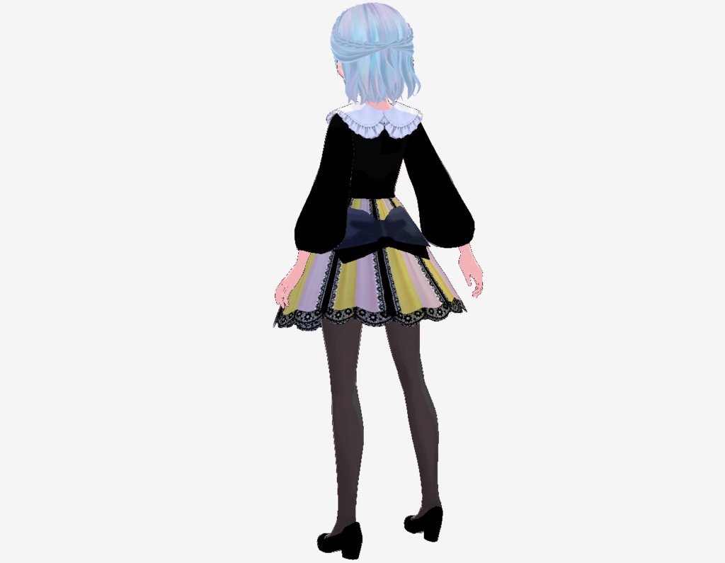 【VRoid衣装/3色セット】Lace Dress|レースワンピース・タイツ&靴付き