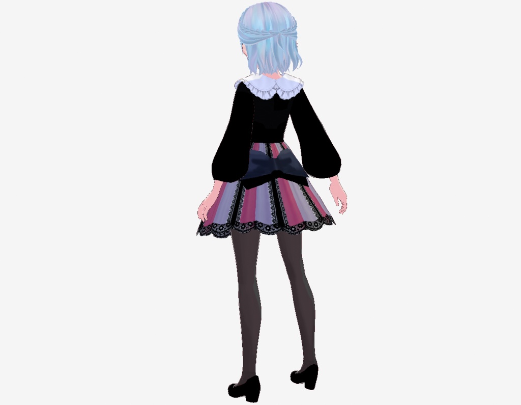 【VRoid衣装/3色セット】Lace Dress|レースワンピース・タイツ&靴付き