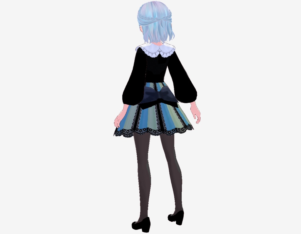 【VRoid衣装/3色セット】Lace Dress|レースワンピース・タイツ&靴付き