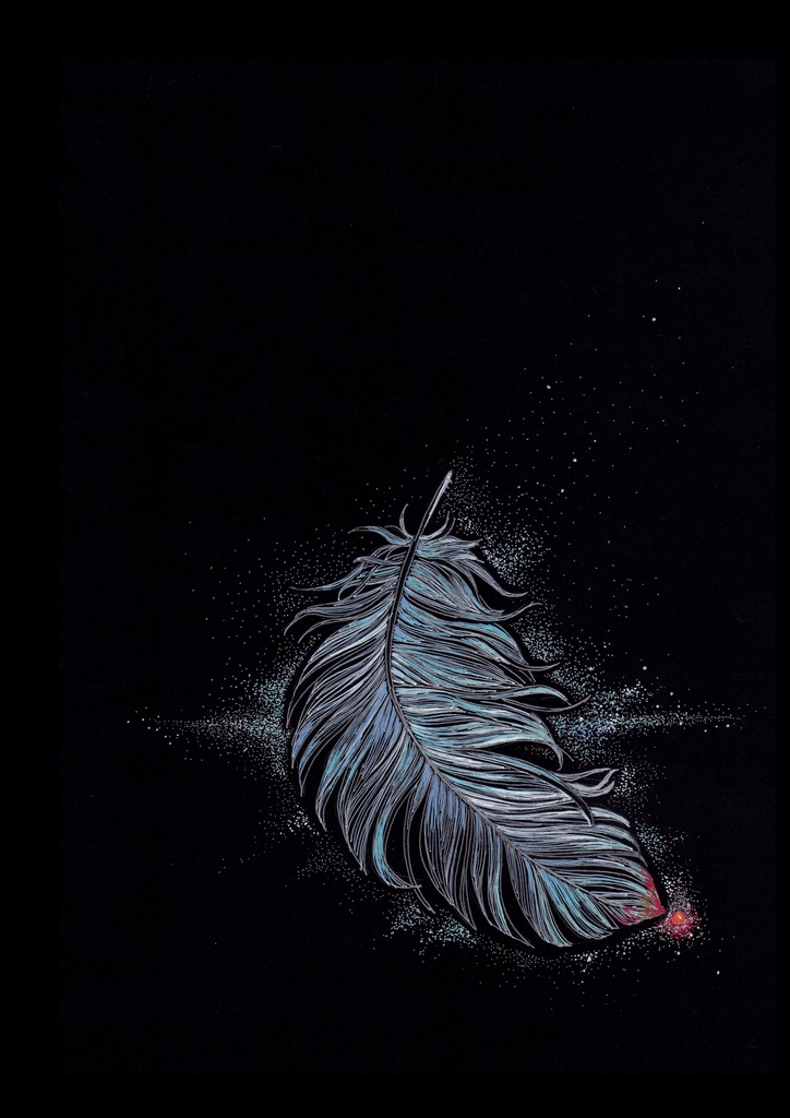 羽 ④ 〜最後の灯〜The Last Ember — Stipple Art