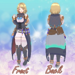 【オリジナル3Dモデル】異世界の魔女っ子アニメキャラクターHikagen