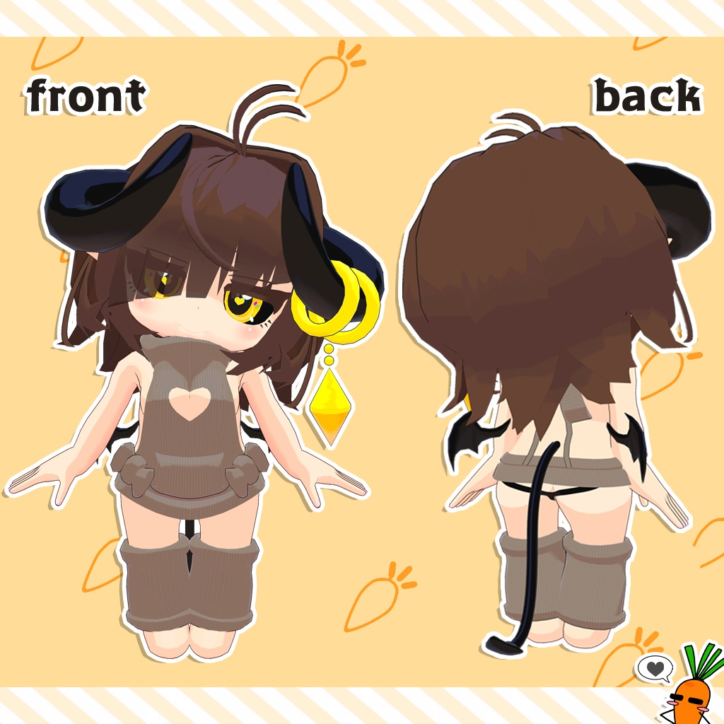 【オリジナル3Dモデル】つのちゃん Tuno-chan