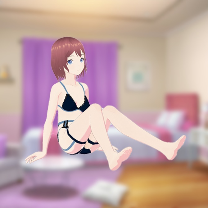 【VRoid用衣装】下着セット2、カラーバリエーション5種セット