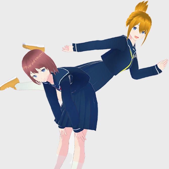 【VRoid用】昭和アニメ風セーラー服