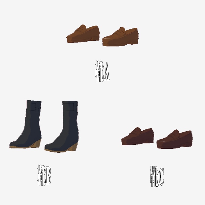 【VRoid用】少年漫画風学生服セットレディースタイプA