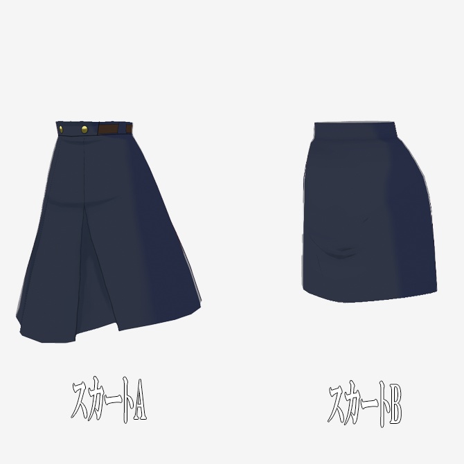 【VRoid用】少年漫画風学生服セットレディースタイプA