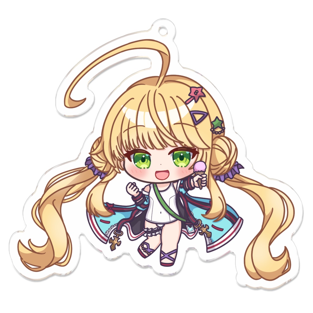 SD水着エルデリーゼちゃんアクキー(70×70mm)