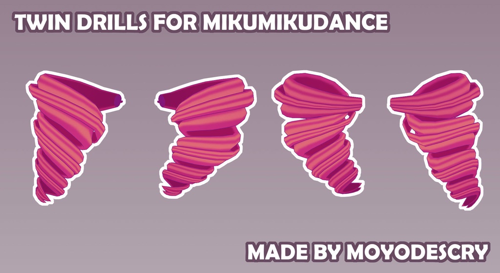 【MMD髪】Twin Drills