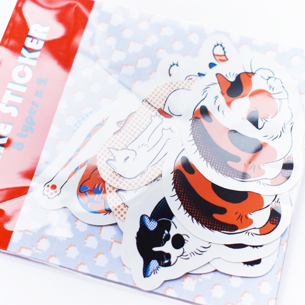 猫フレークシール