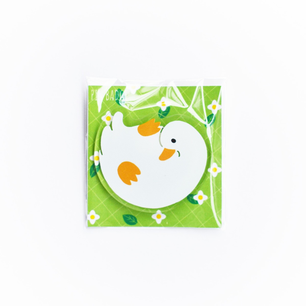 アクリルピンバッジ　あひる