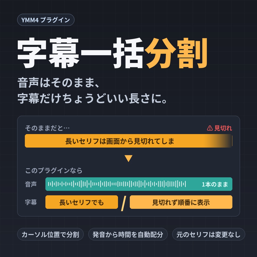 字幕一括分割プラグイン