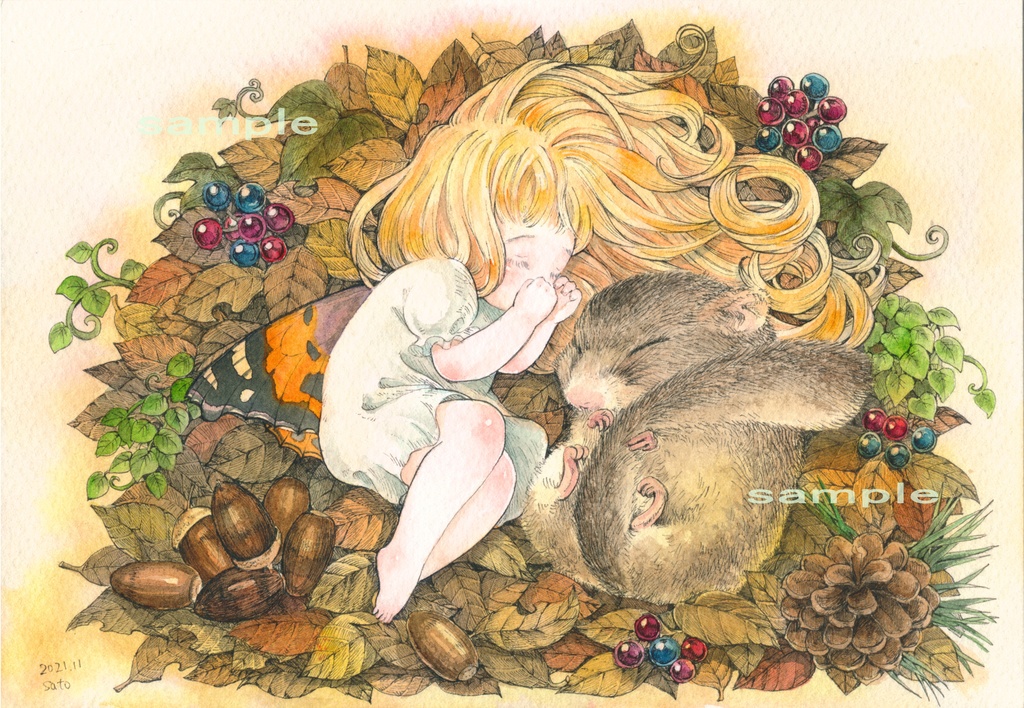 アカタテハとヤマネ