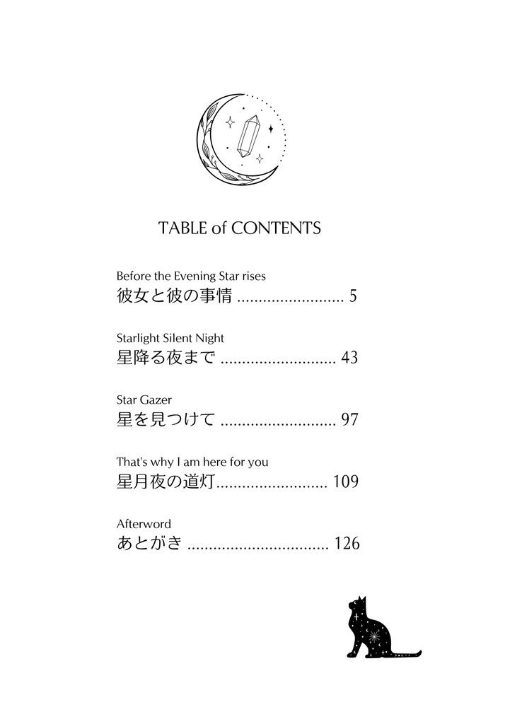 星月夜の道灯