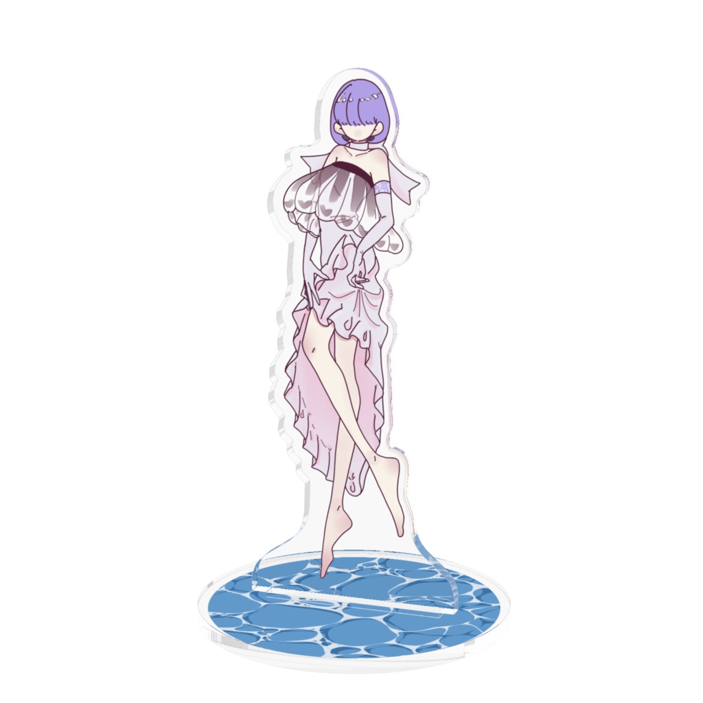 パープルストライプドジェリーちゃんアクリルフィギュア~うみのおともだちシリーズ