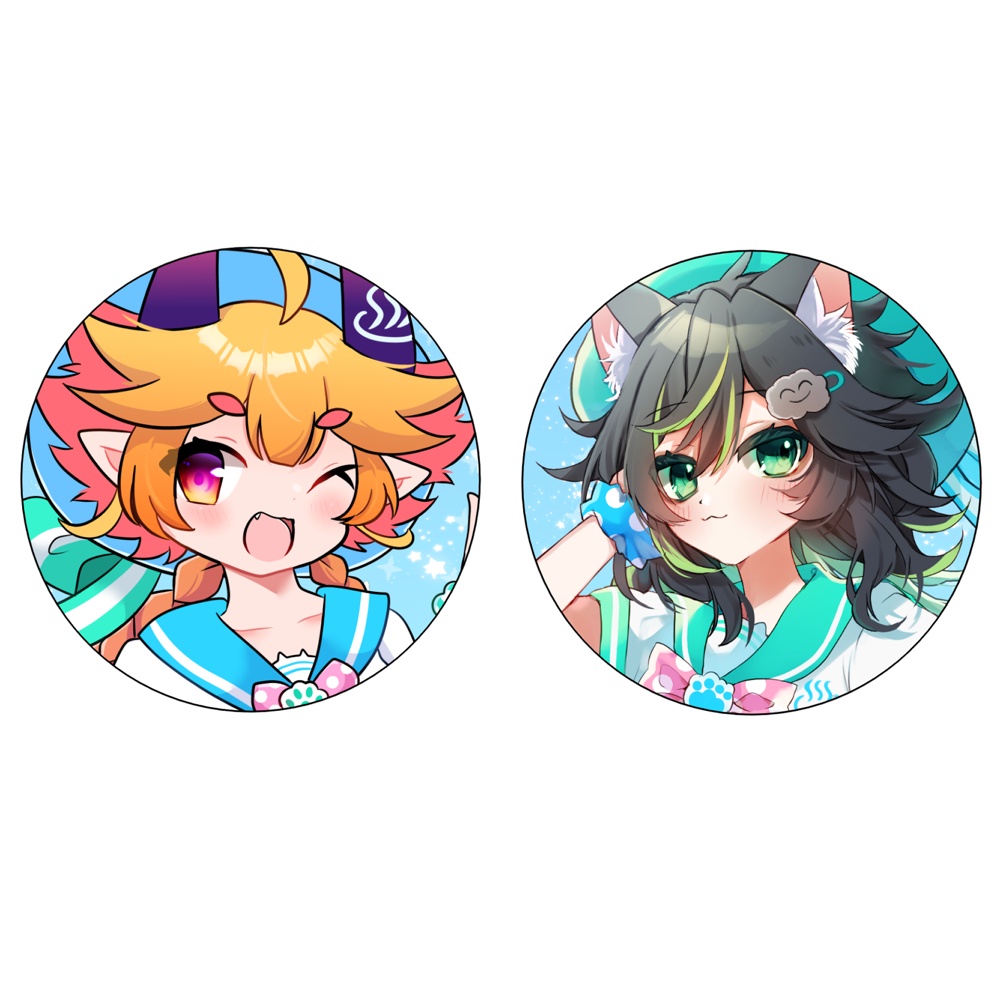 さぶぱれ×湯ノ鬼泉 アクリルスタンド/缶バッチ