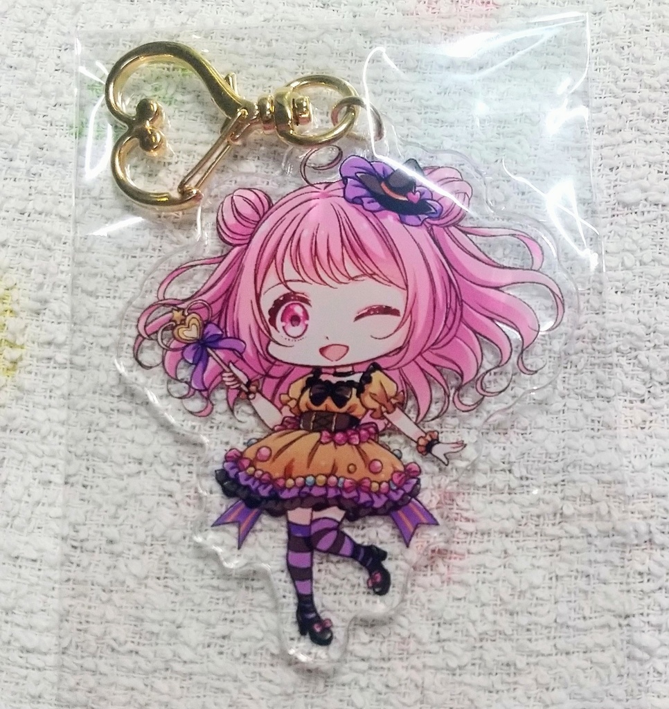 ハロウィン創作ナスカン付きアクリルキーホルダー