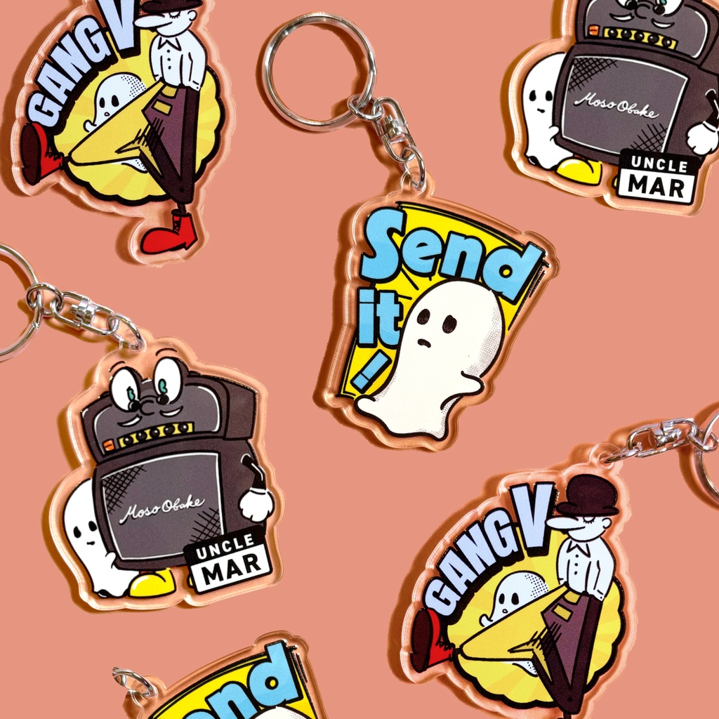 moso obake「Send It!」アクリルキーホルダー