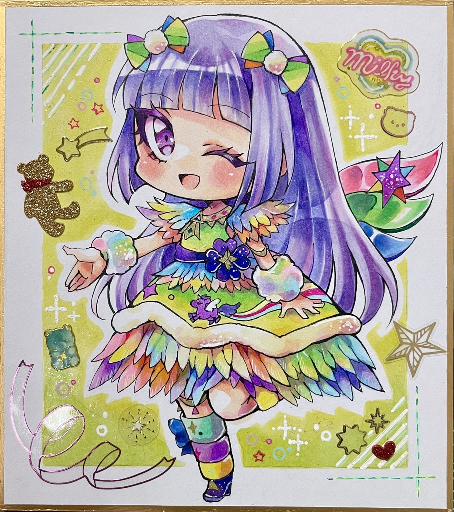 アイカツ色紙(氷上スミレ)
