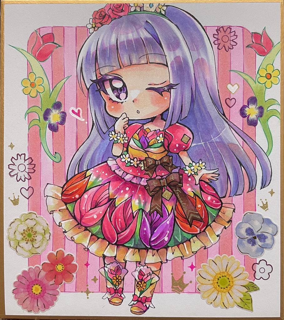 アイカツ色紙(氷上スミレ)