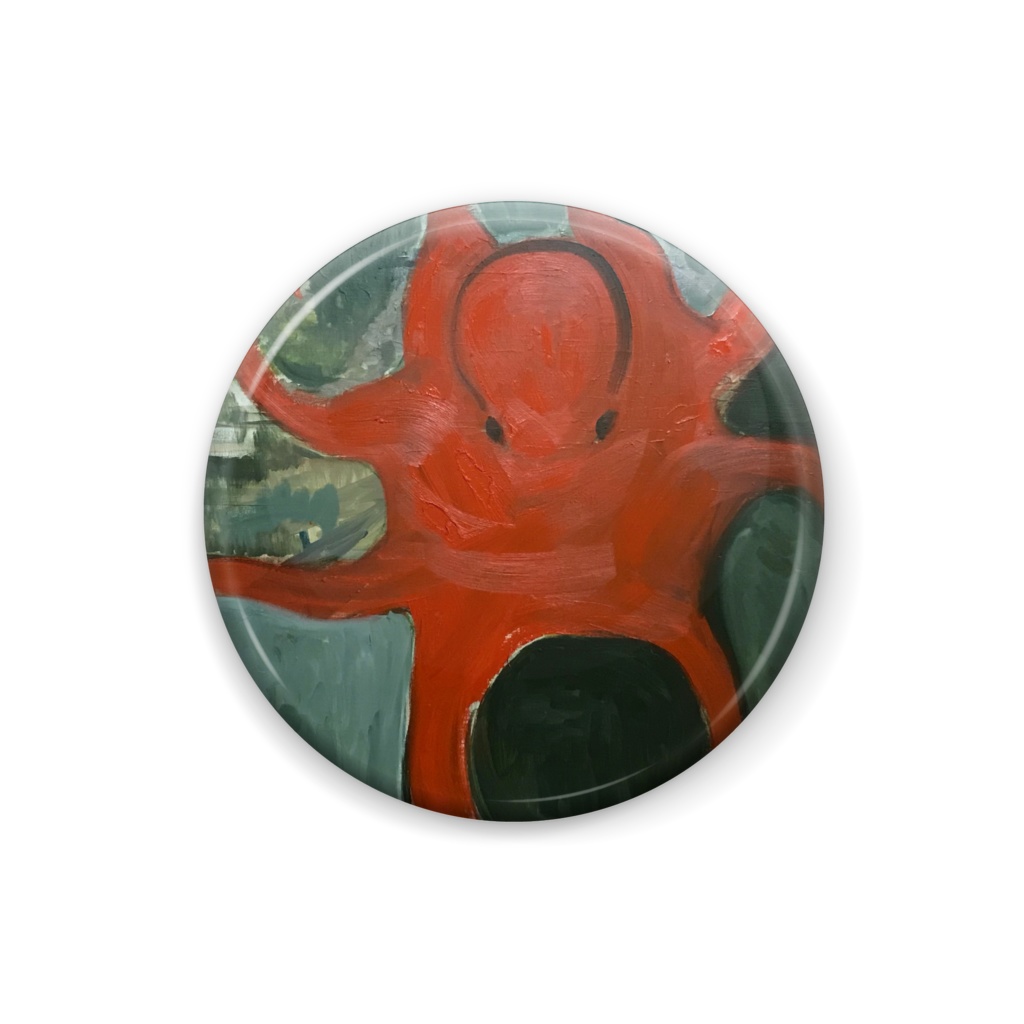 タコ　缶バッジ