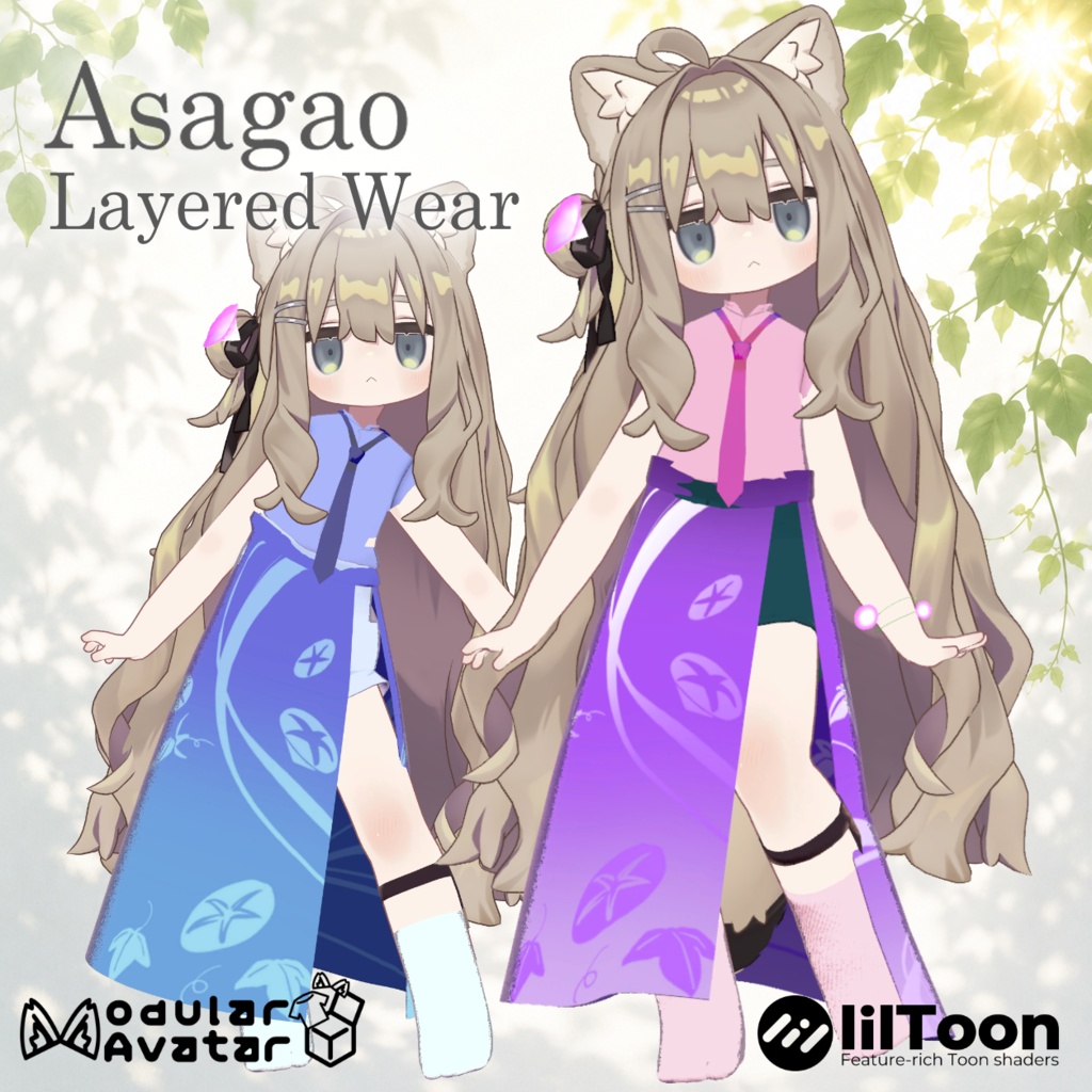 【Kipfel対応衣装】Asagao Layered Wear