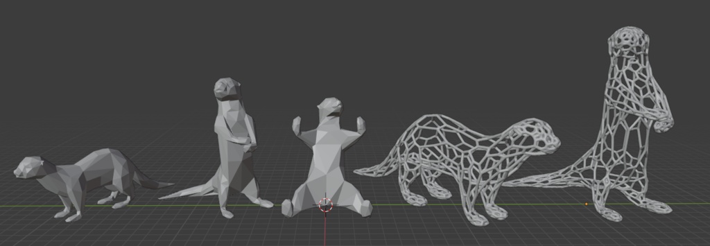 麦茶のカワウソシリーズ1【3Dプリンター用データ】