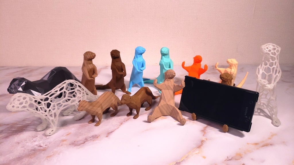 麦茶のカワウソシリーズ1【3Dプリンター用データ】