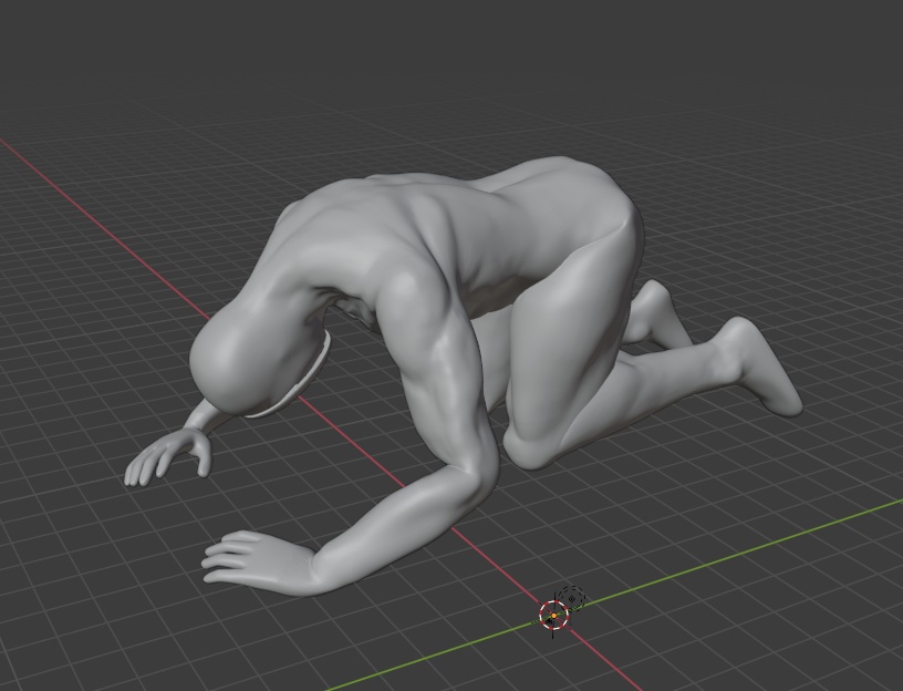 土下座 3Dプリンターのためのモデル