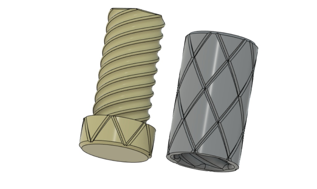 スルスル回る入れ子式六条ネジ3【3Dプリンター用データ】