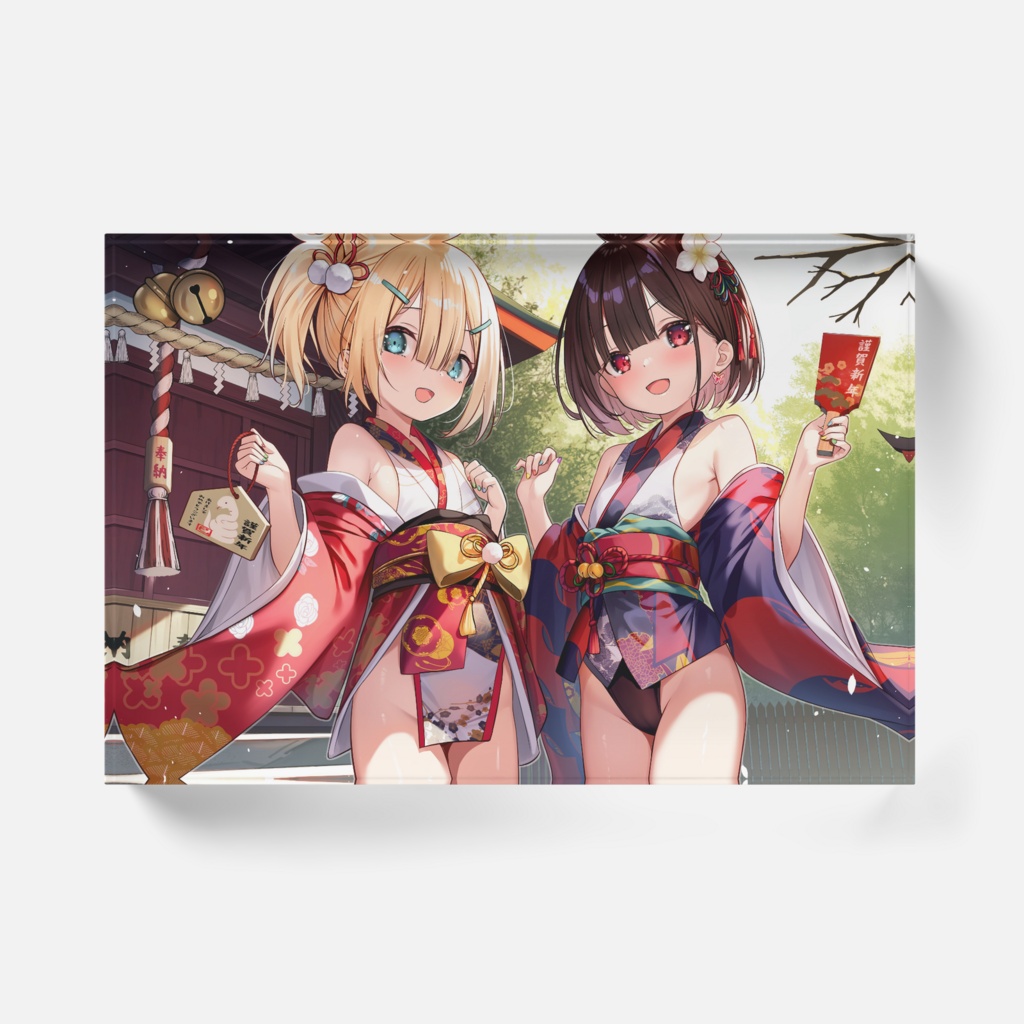 正月アクリルブロック