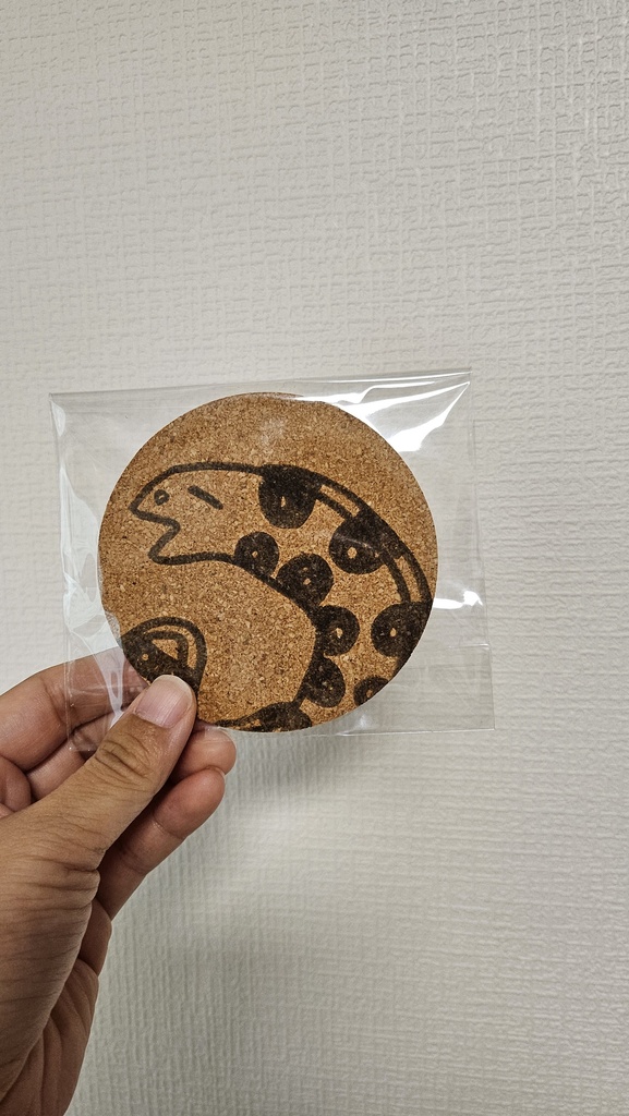 手描きコルクコースター