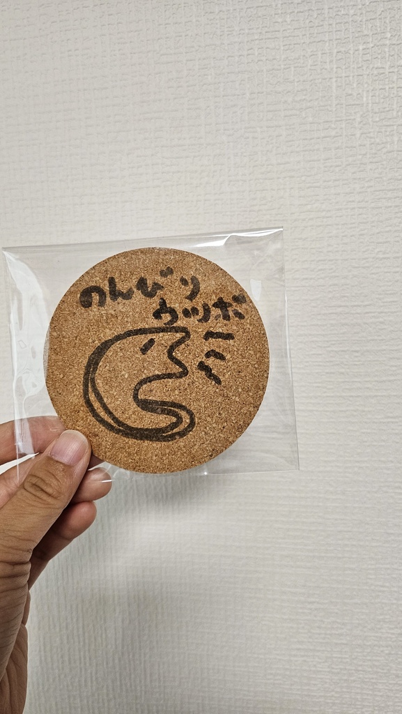 手描きコルクコースター