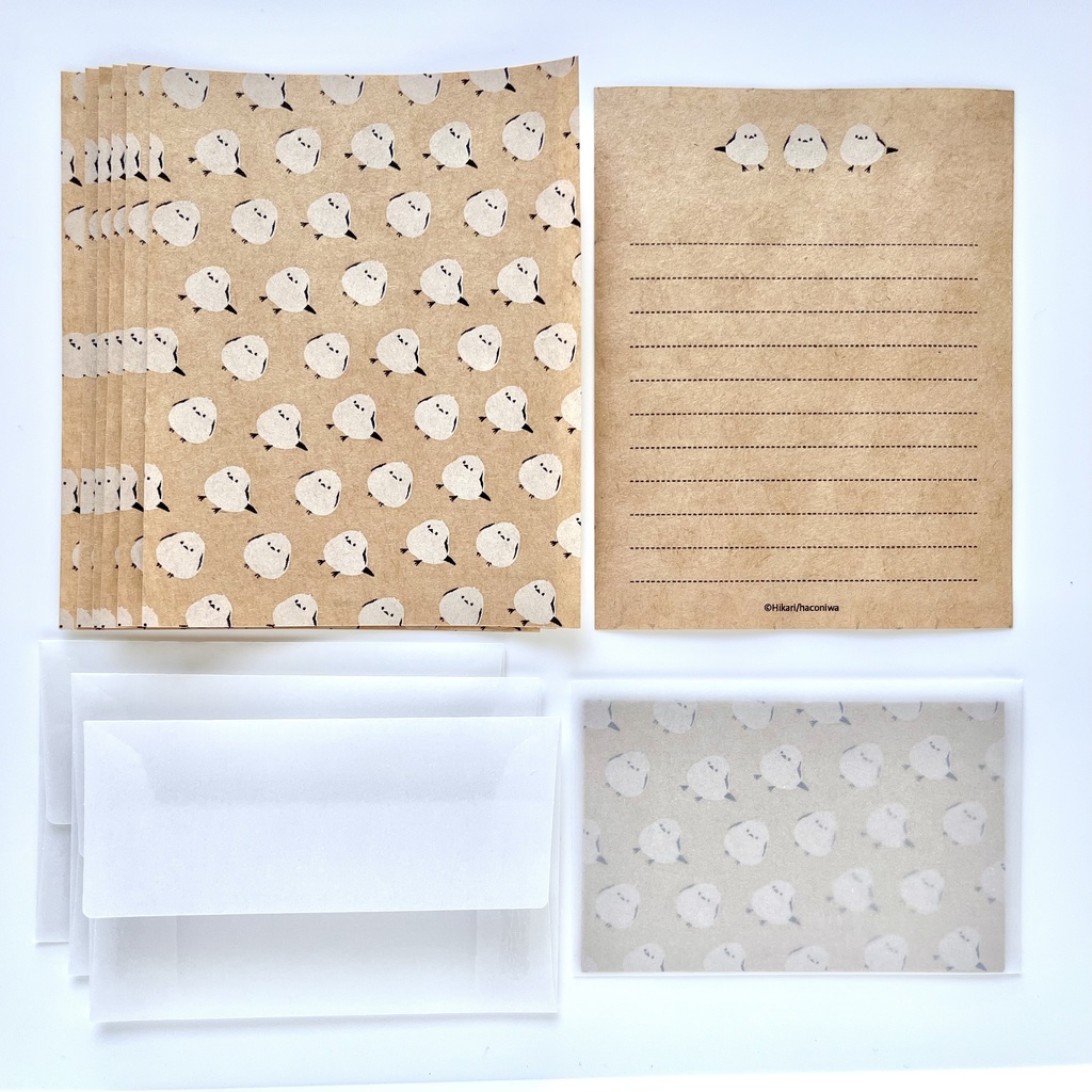 【北海道のどうぶつシリーズ】シマエナガ ミニレターセット