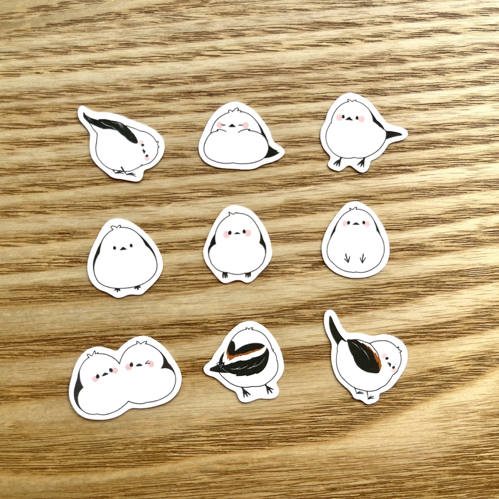 【北海道のどうぶつシリーズ】シマエナガ フレークシール