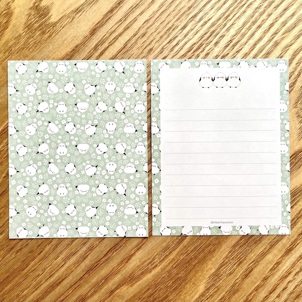 【北海道のどうぶつシリーズ】シマエナガと北欧の森【ミニレターセット】